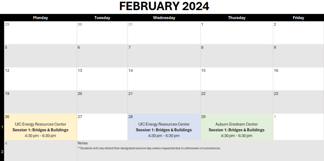Spring 2024 Semester Energy Resources Center STEM Scholars